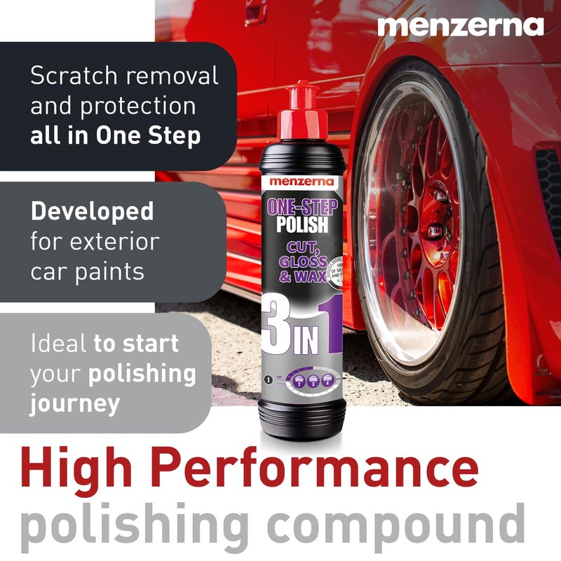 menzerna 3in1 Polishing Set – One-Step Polish (8oz) + Drill Machine Adapter + Medium Cut Pad | Polish Your Car with a Cordless Drill - Image 5